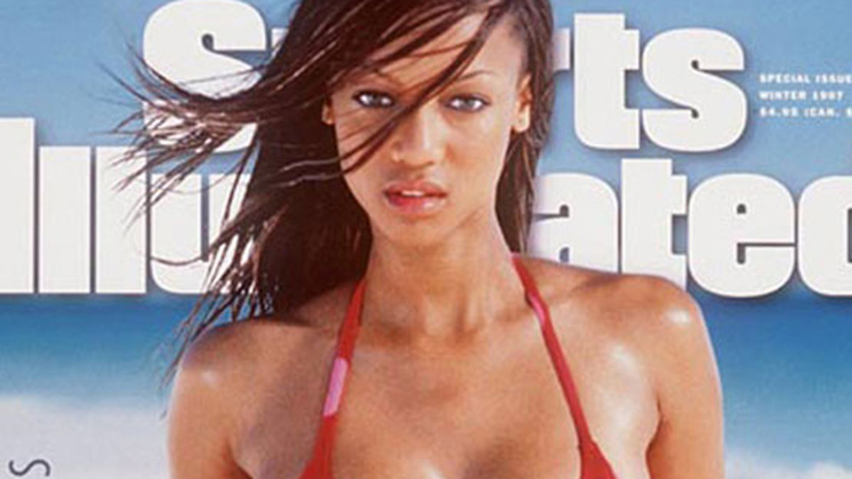 Tyra Banks i prickig bikini 1997. 