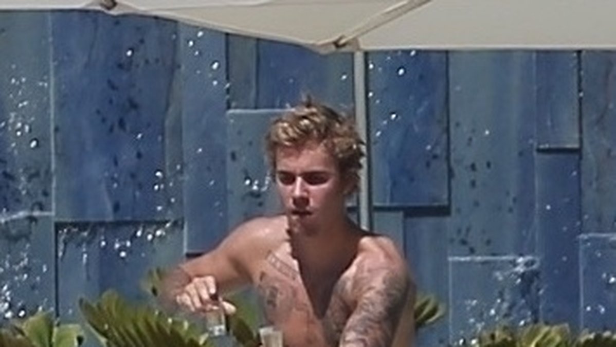 Justin Bieber njöt av värmen på semestern. 