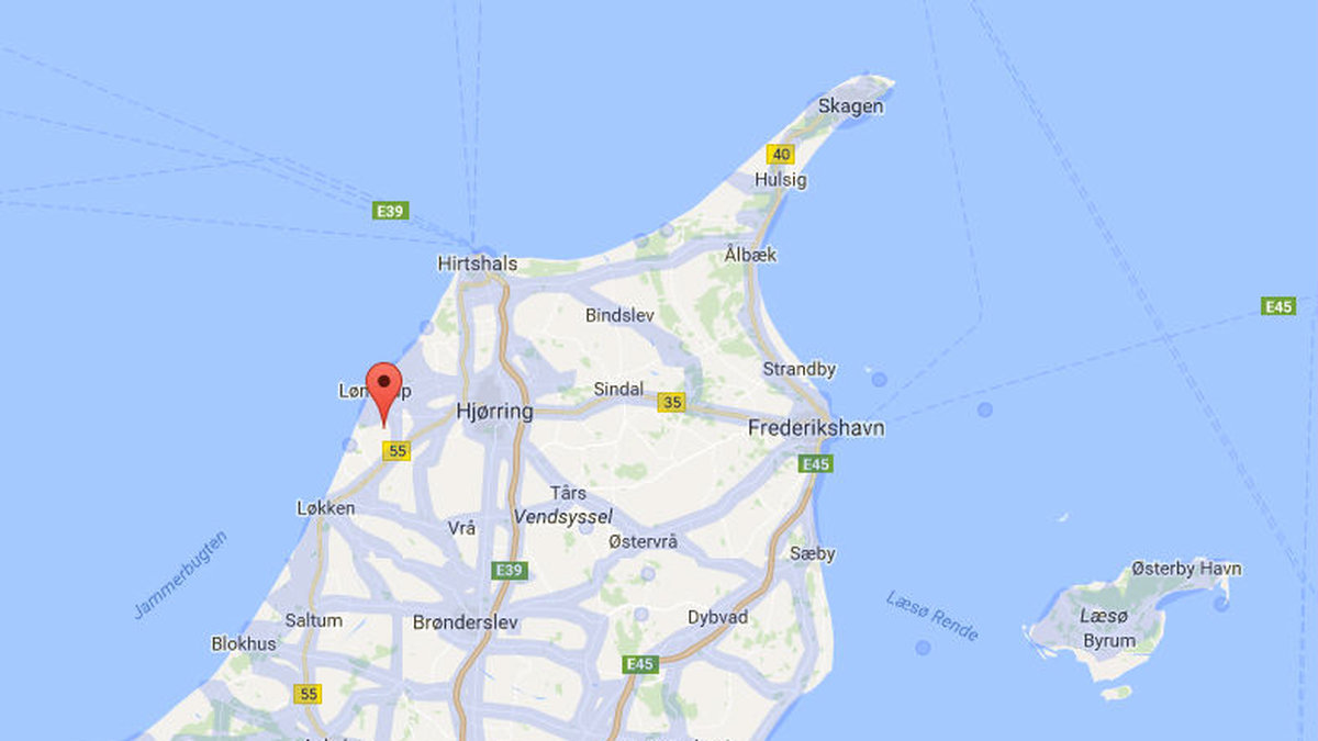 Jordskredet inträffade i danska Vrå på Nordjylland. 