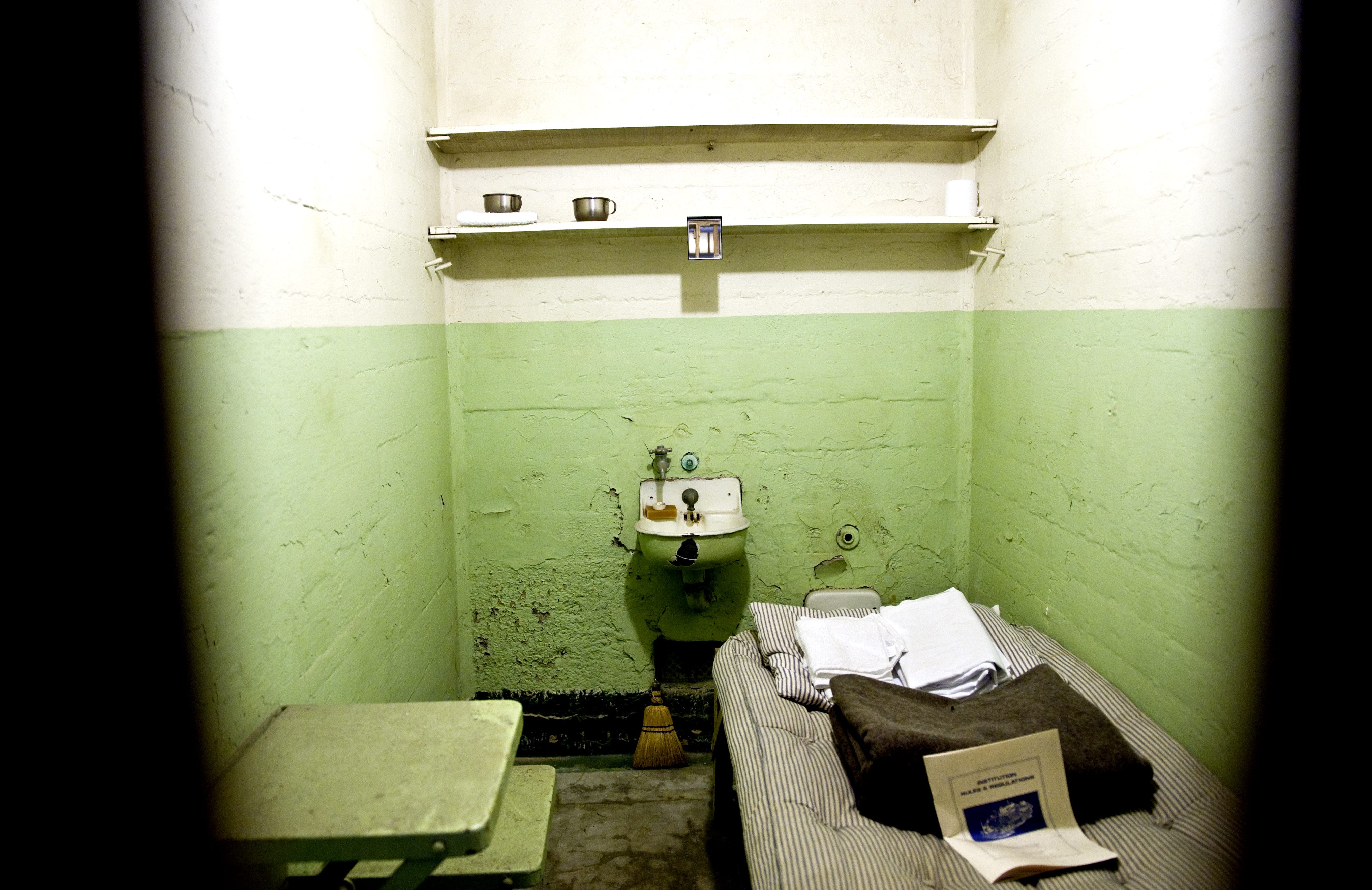 Den utlovade bilden från en cell i Alcatraz.