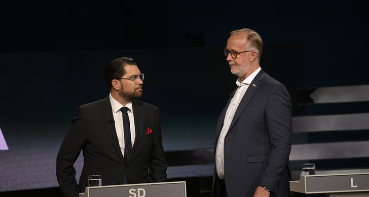 Politik, Jimmie Åkesson, Sverigedemokraterna, Ulf Kristersson, TT, Johan Pehrson, Ebba Busch, Tobias Andersson