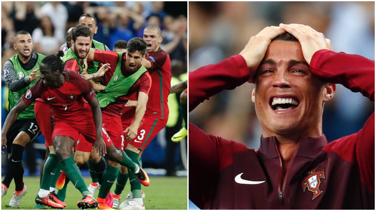 Portugal vinner fotbolls-EM och Sverige åkte ur i gruppspelet.