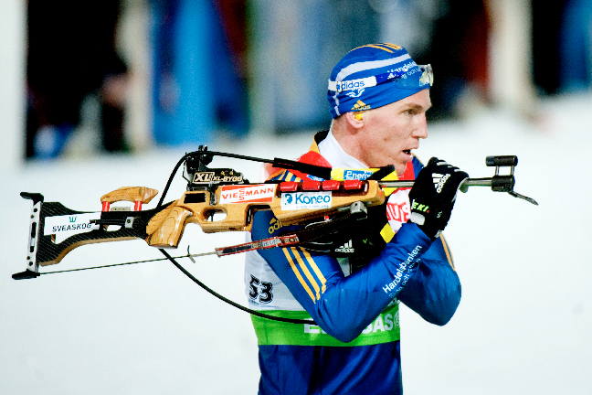 Carl-Johan Bergman, Skidskytte, Bjorn Ferry, skidor
