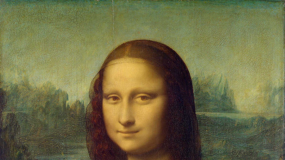 Originalmålningen "Mona Lisa" av Leonado da Vinci.