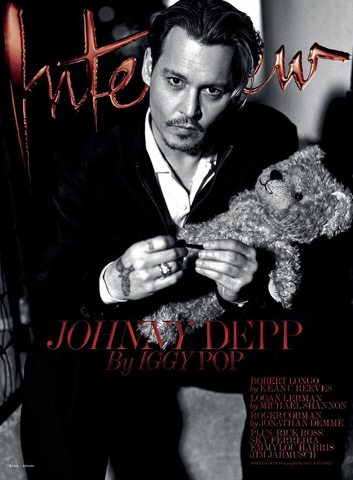 Johnny Depp på omslaget till Interview.