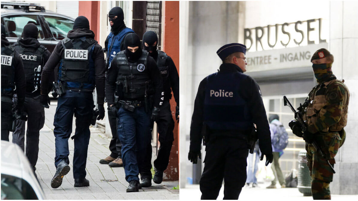 Skottlossningen ska ha skett i samband med att belgisk polis genomförde en räd kopplat till utredningen om terrordåden i Paris. Bilderna är från ett annat tillfälle.