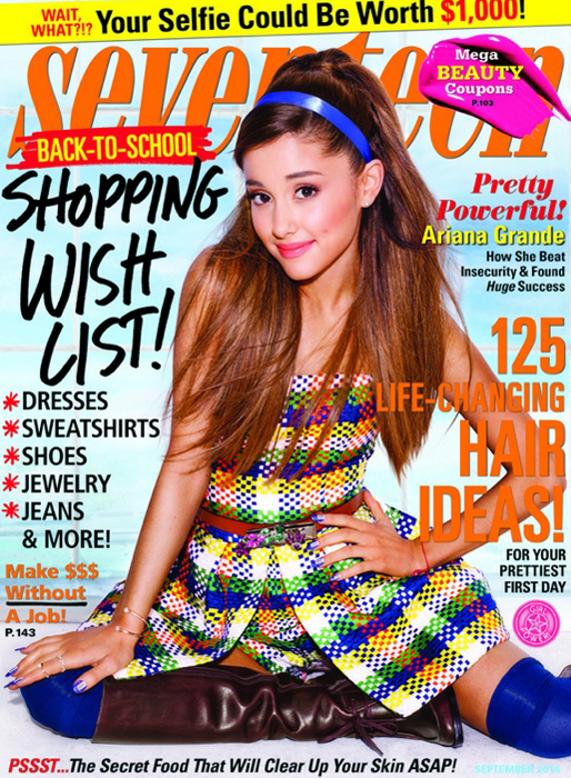 Ariana Grande på omslaget till Seventeen.