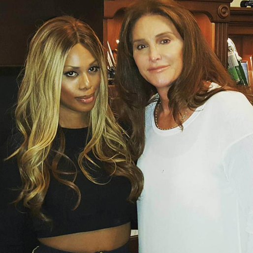 Orange is the new black-stjärnan Laverne Cox och Caitlyn Jenner. Orange is the new black-stjärnan Laverne Cox och Caitlyn Jenner.