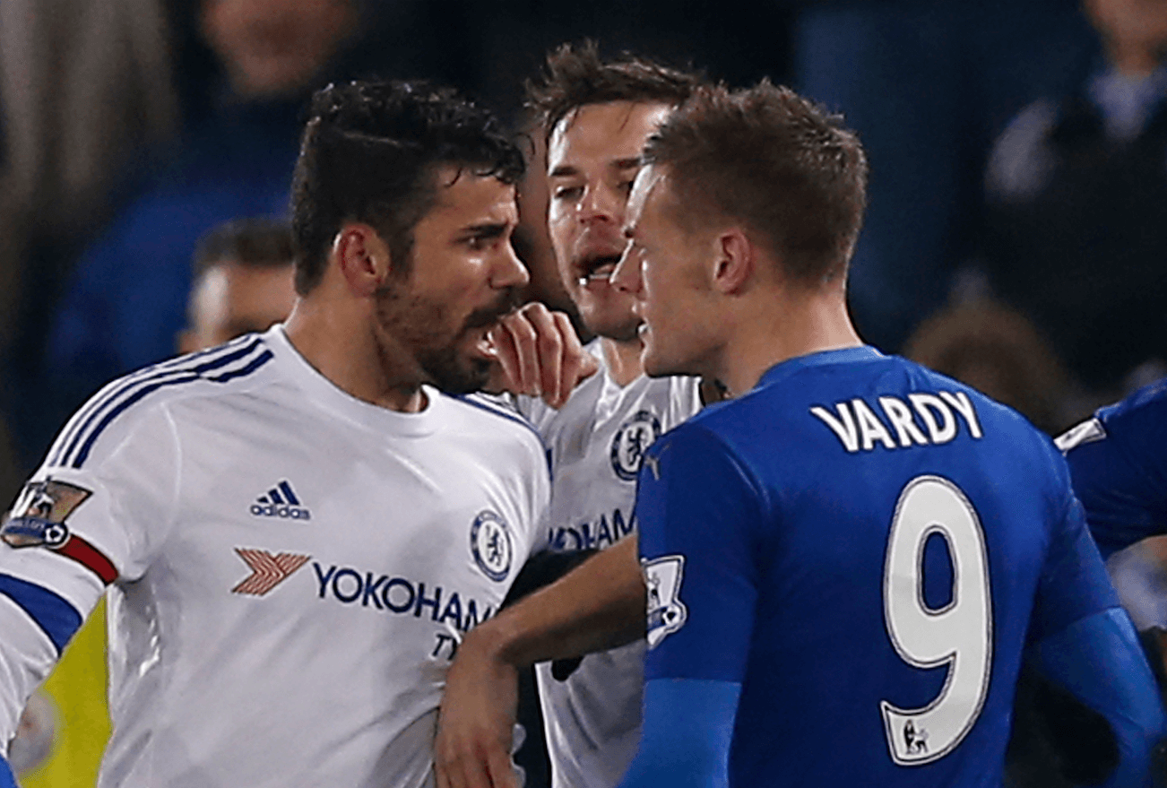 Och Diego Costa hittade sin överman i Jamie Vardy. Och Diego Costa hittade sin överman i Jamie Vardy.