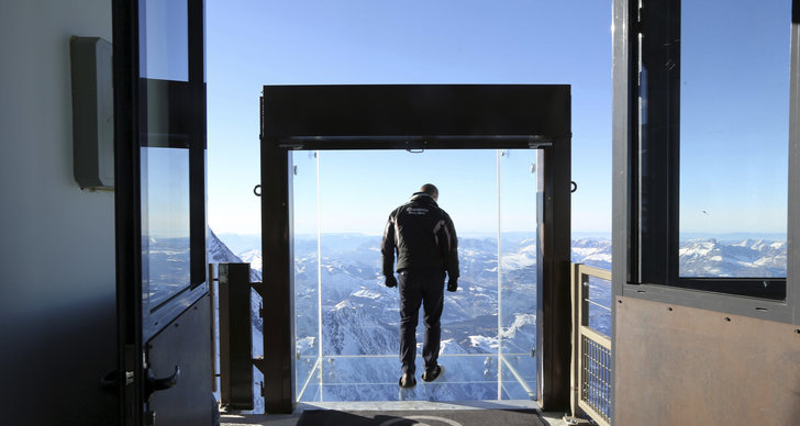Utsikt, Mont Blanc, Alpint, alperna