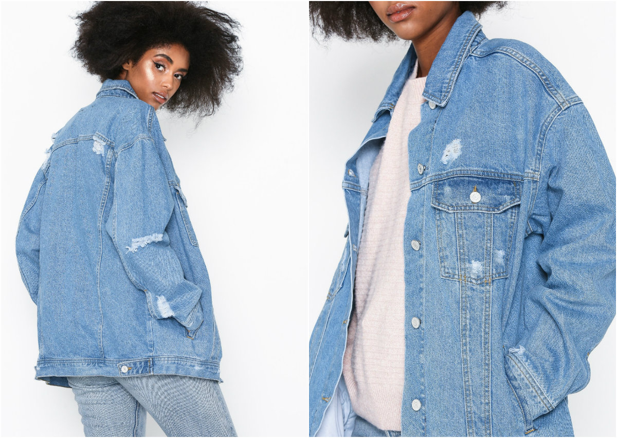 Oversize jeansjacka. Foto: Missguided Oversize jeansjacka. Foto: Missguided