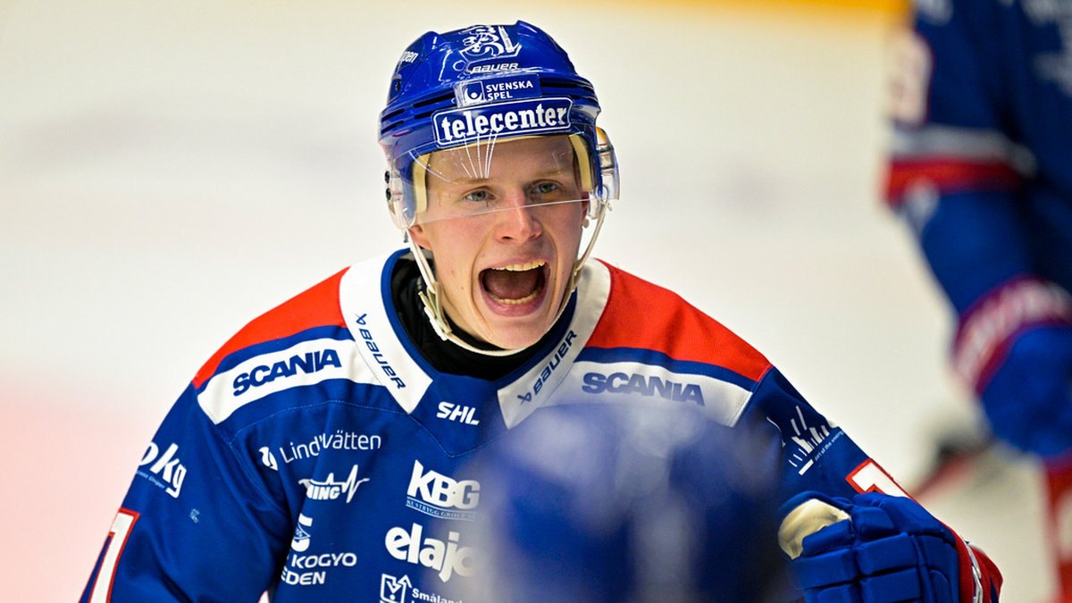 SHL:s poängkung Antti Suomela, Oskarshamn, är uttagen till Finlands trupp till Beijer Hockey Games. Arkivbild.