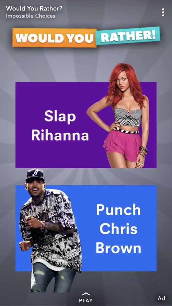 Interaktiv Snapchat-annons: ge Rihanna en örfil eller slå Chris Brown Interaktiv Snapchat-annons: ge Rihanna en örfil eller slå Chris Brown