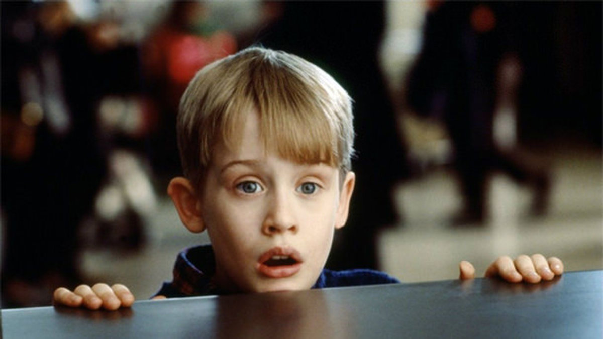 Macaulay Culkin som barn i "Ensam Hemma".