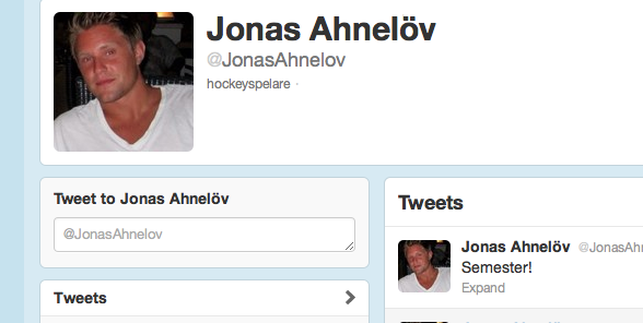 Jonas Ahnelöv twittrade om petningen innan den blivit offentlig.