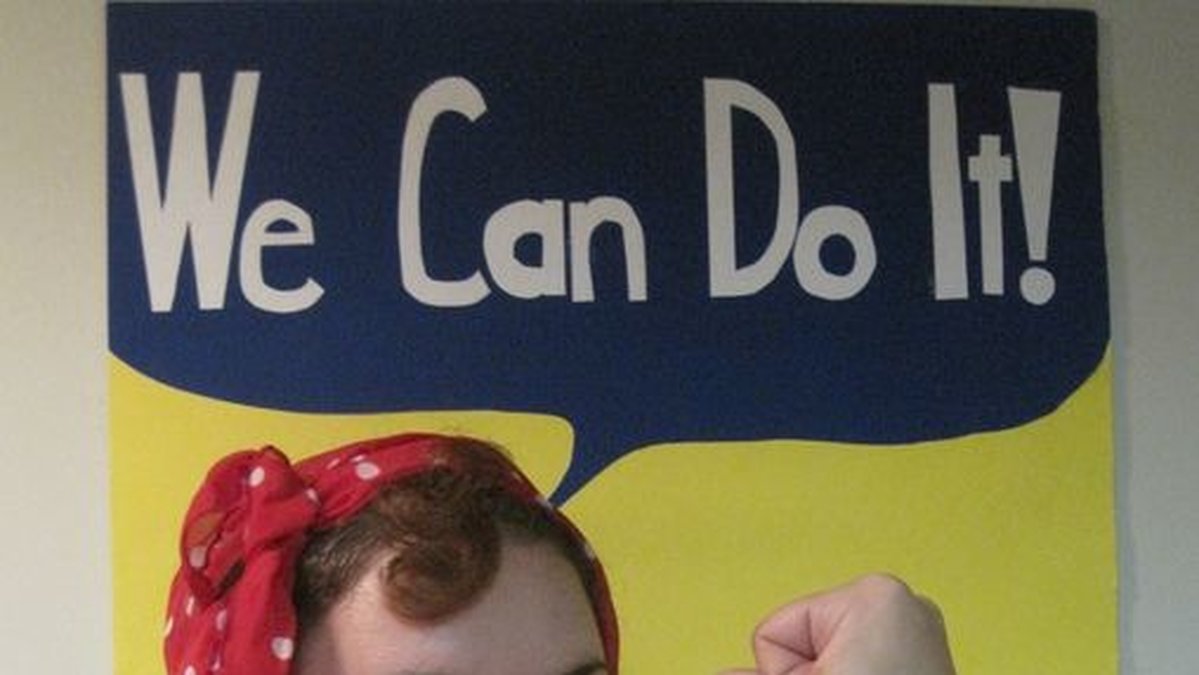 "We can do it!"-affischen som var krigspropaganda under andra världskriget men sedan blivit en välanvänd feministisk symbol.