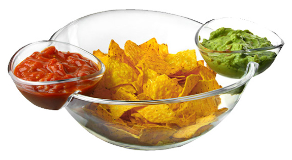 Chips- och dipskål Chips- och dipskål
