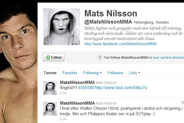 Mats Nilsson, Magnus Cedenblad, Twitter, UFC, MMA, Kampsport, Alexander 