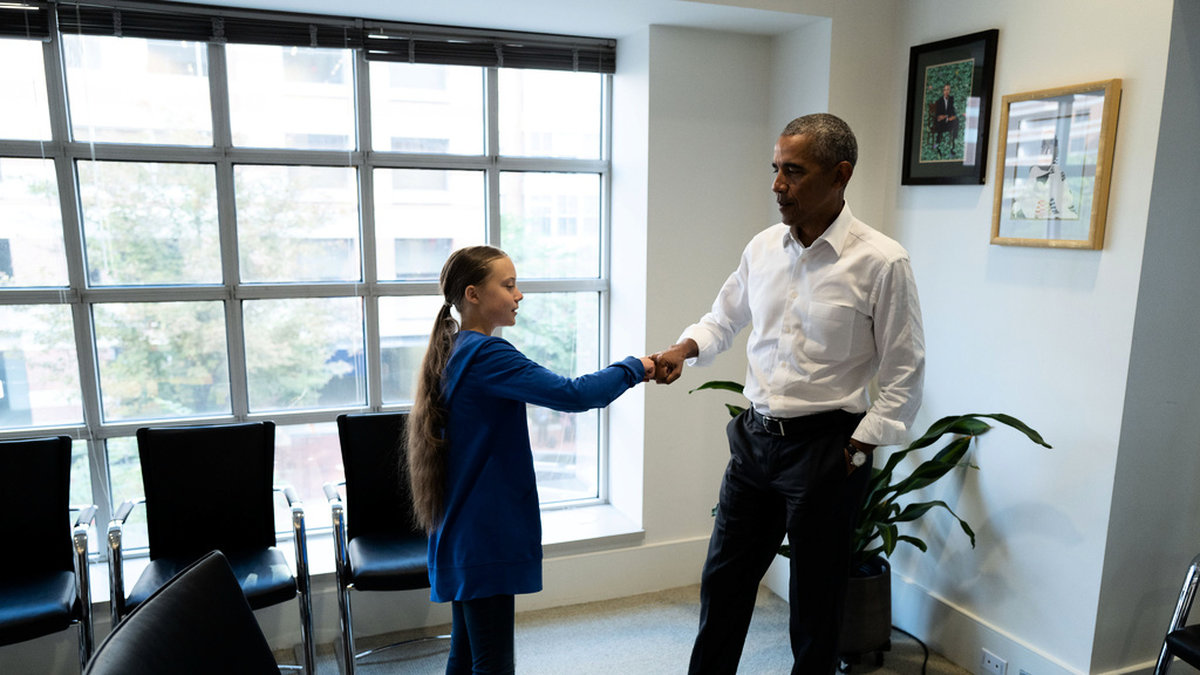Barack Obama tror att Gretas generation kommer rädda världen. 
