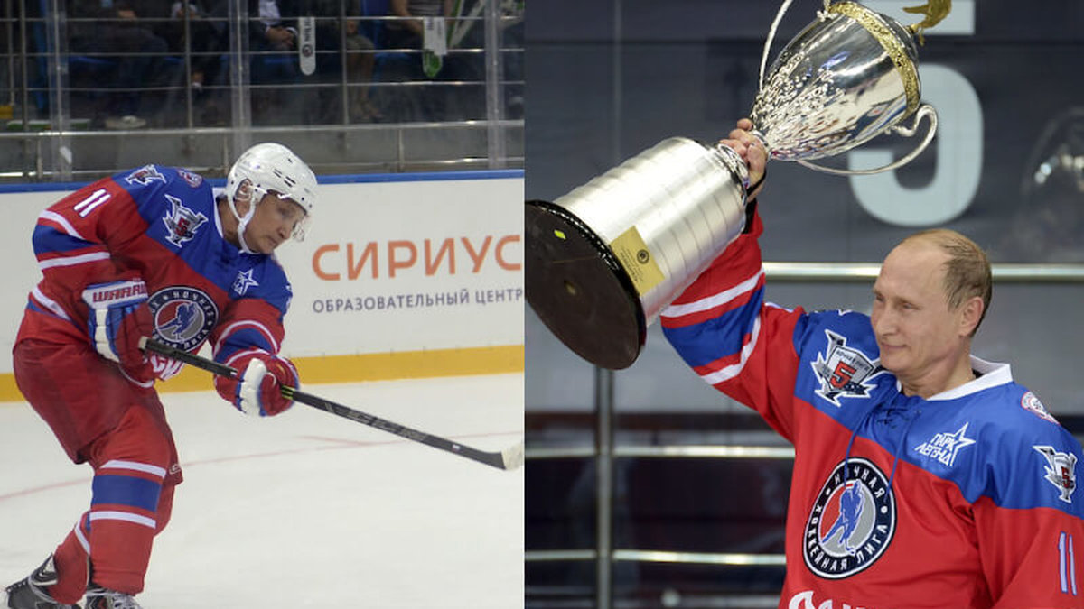 Putin – älskar att göra mål i hockey. 