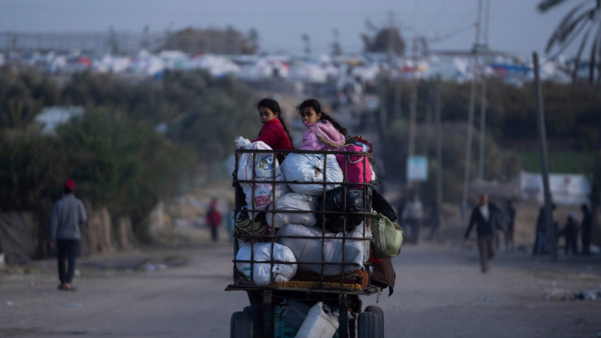 Enligt uppgifter innebär förslaget att civila palestinier gradvis skulle tillåtas återvända till staden Gaza och norra Gazaremsan. Bild från Rafah i södra Gaza.