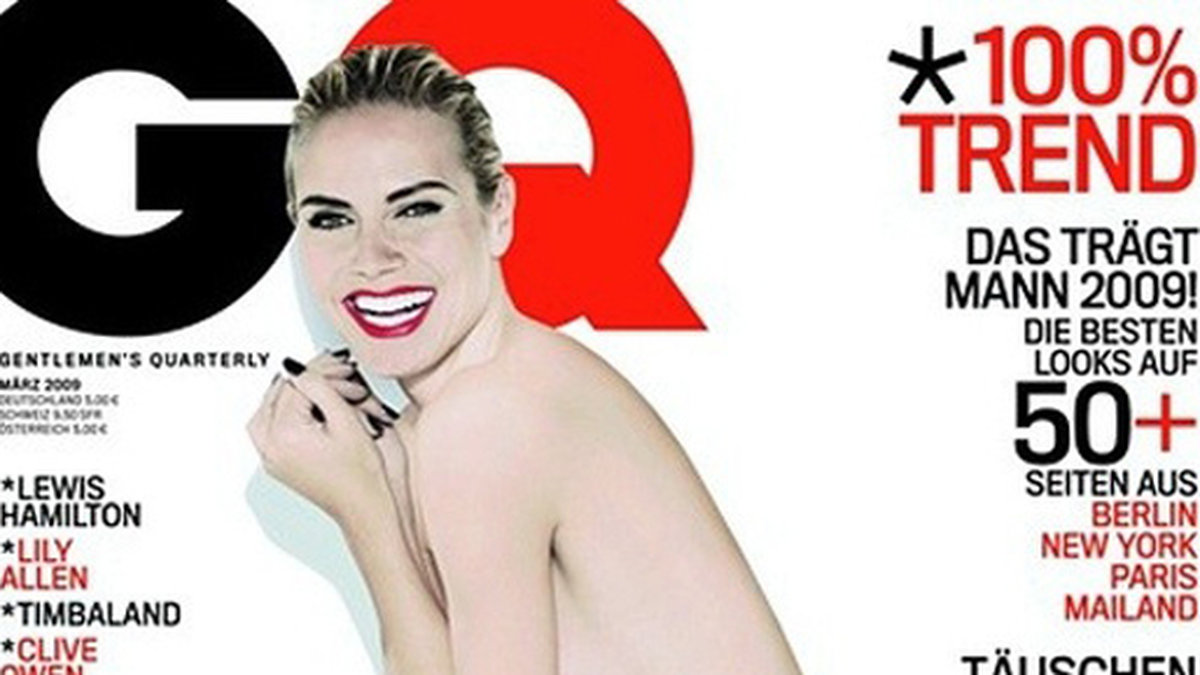 Vad hände med Heidi Klums rumpa och mage på omslaget till GQ? Totalt bortsuddade.