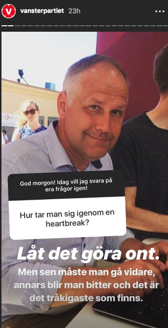 Instagrambild från Vänsterpartiet Instagrambild från Vänsterpartiet
