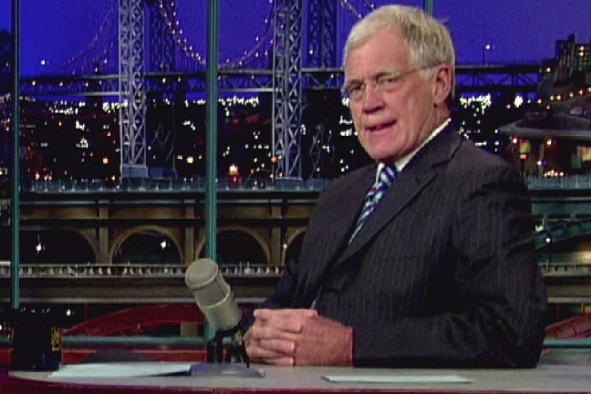 Kändisprogrammledaren David Letterman. 