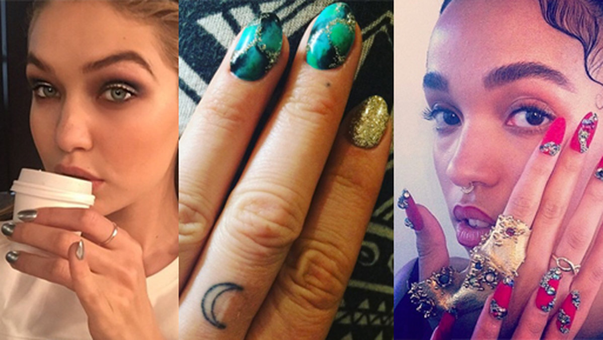 Gigi Hadid, Kesha och FKA Twigs är några av kvinnorna som har koll på sina naglar. Se våra favoriter i bildspelet – klicka på pilarna. 