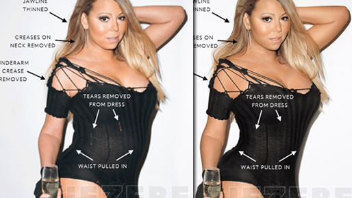 Photoshop, Mariah Carey, Retuschering