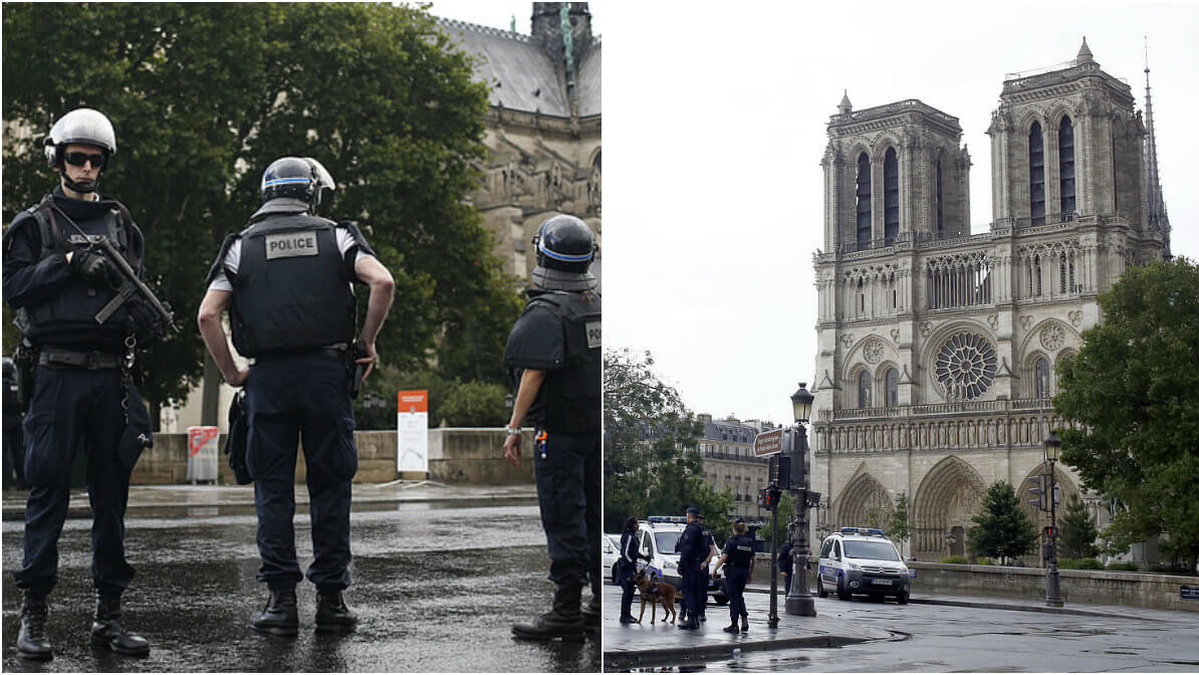 Under tisdagseftermiddagen gick en man till attack mot polis i Paris.