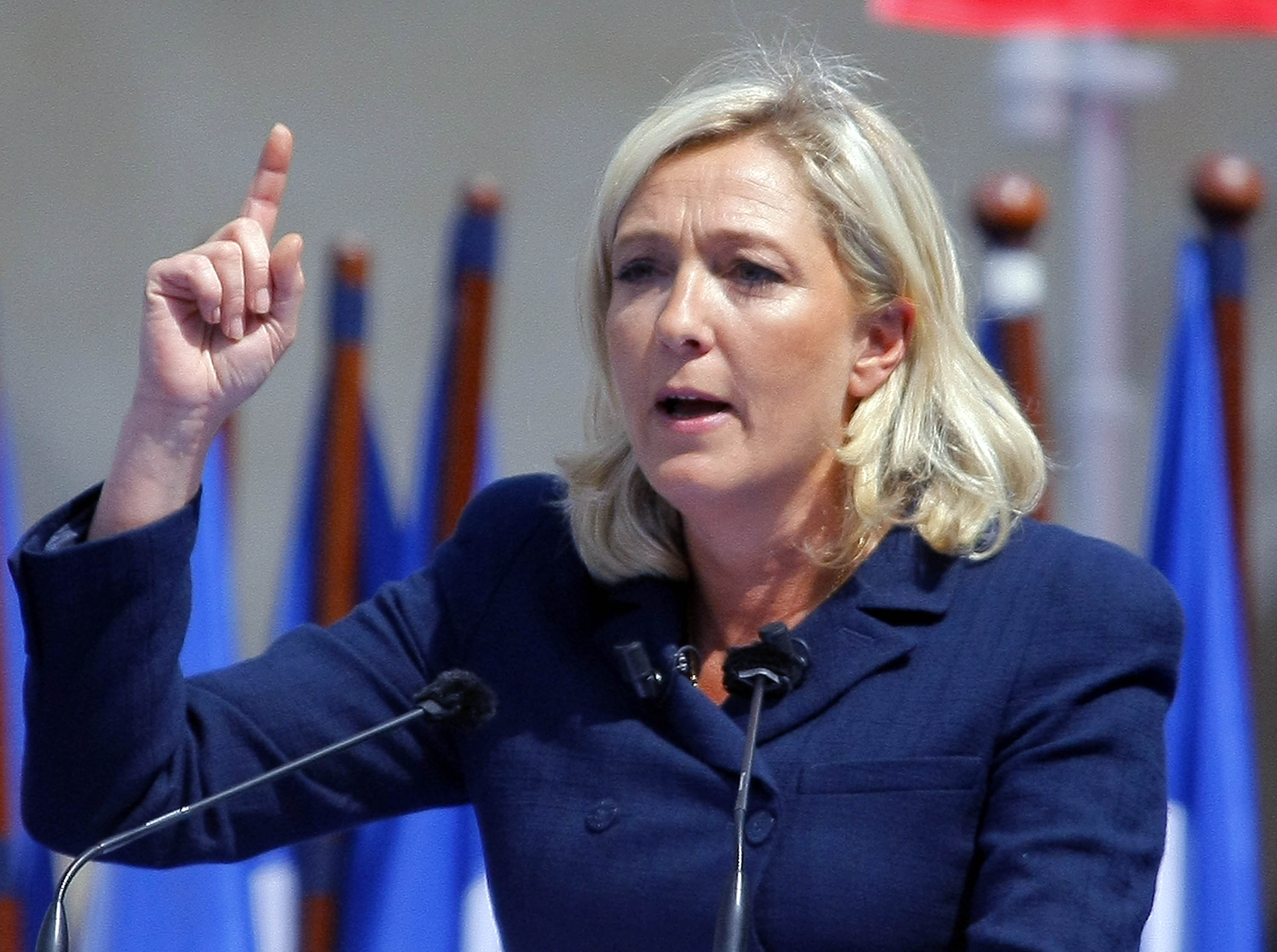 Front Nationals ledare Marine Le Pen.