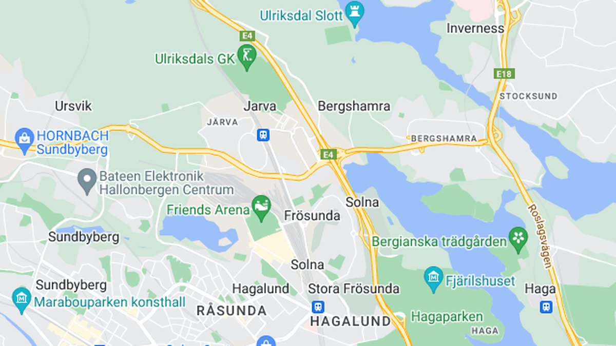 Google maps, Solna