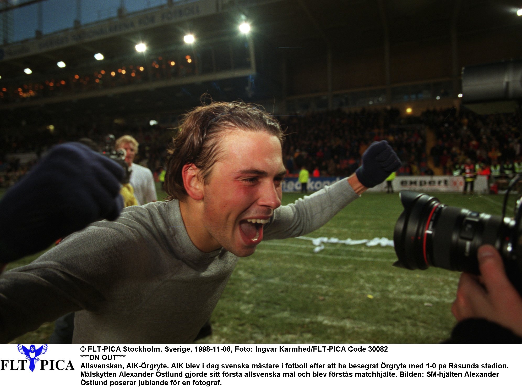 1998: Alexander Östlund gör sitt första allsvenska mål när AIK säkrar SM-guldet hemma mot Örgryte. 1998: Alexander Östlund gör sitt första allsvenska mål när AIK säkrar SM-guldet hemma mot Örgryte.