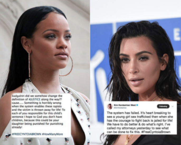 Rihanna, Kim Kardashian West. Rihanna, Kim Kardashian West.