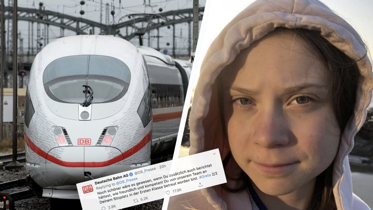 Greta Thunberg i twittertjafs med tyska DB