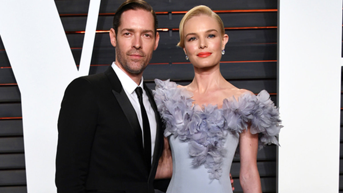 Michael Polish och Kate Bosworth på Vanity Fairs Oscarsfest.