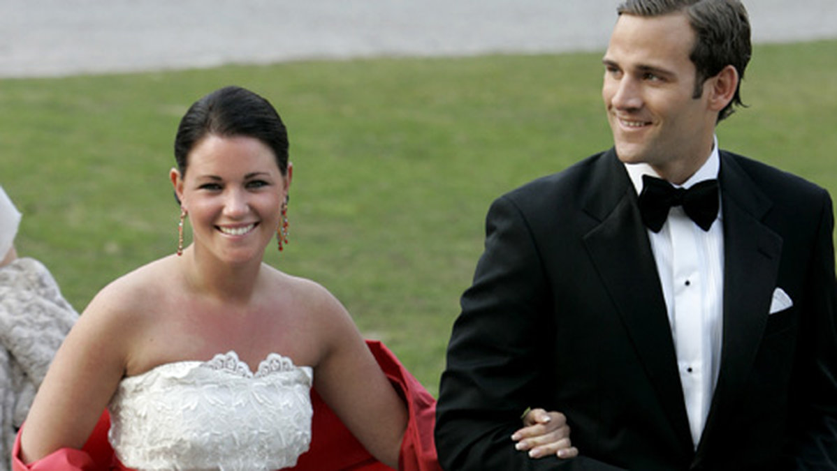 Emma Pernald och prinsessan Madeleines dåvarande pojkvän Jonas Bergström år 2006. 