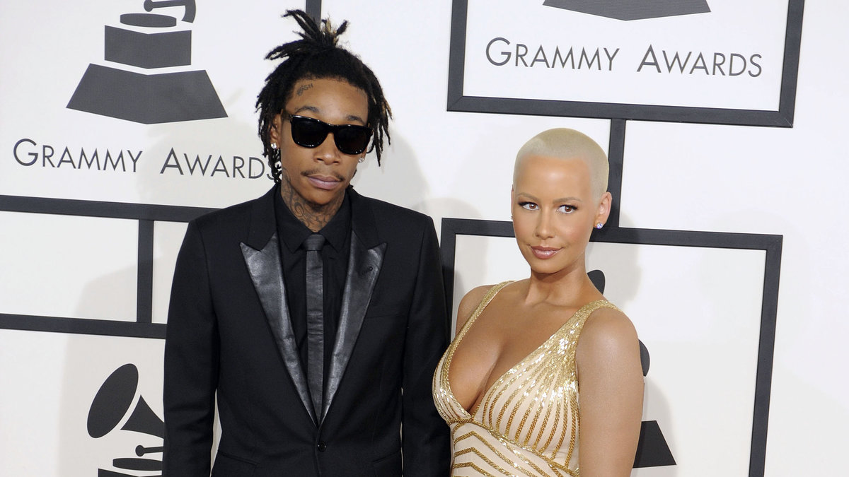 Galan hölls på The Staples Center i Los Angeles. Här Wiz Khalifa med kärleken Amber Rose.