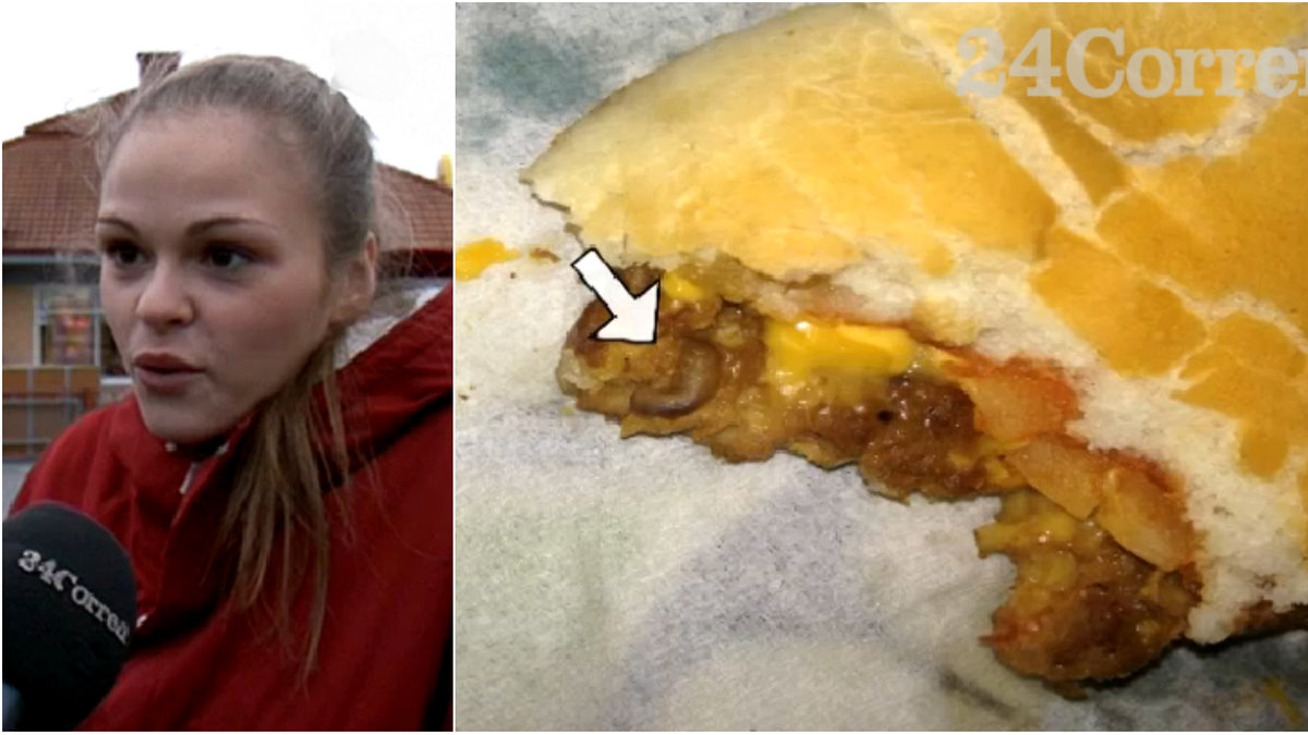 Julia, 17, hittade något äckligt i sin hamburgare från McDonalds.