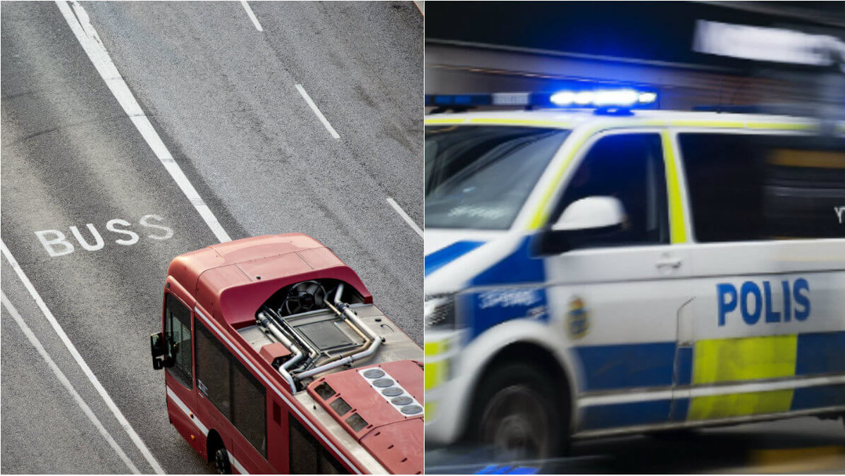 En busschaufför har knivskurits i Stockholm efter att inte låtit en man gå på bussen. Mannen saknade bussbiljett.