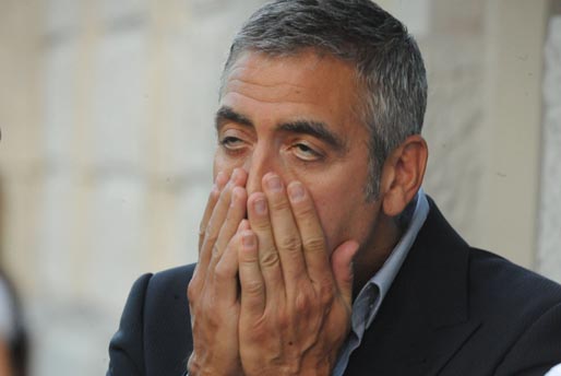 George Clooney ska ha varit nervös inför en sexscen i hans senaste film The American.