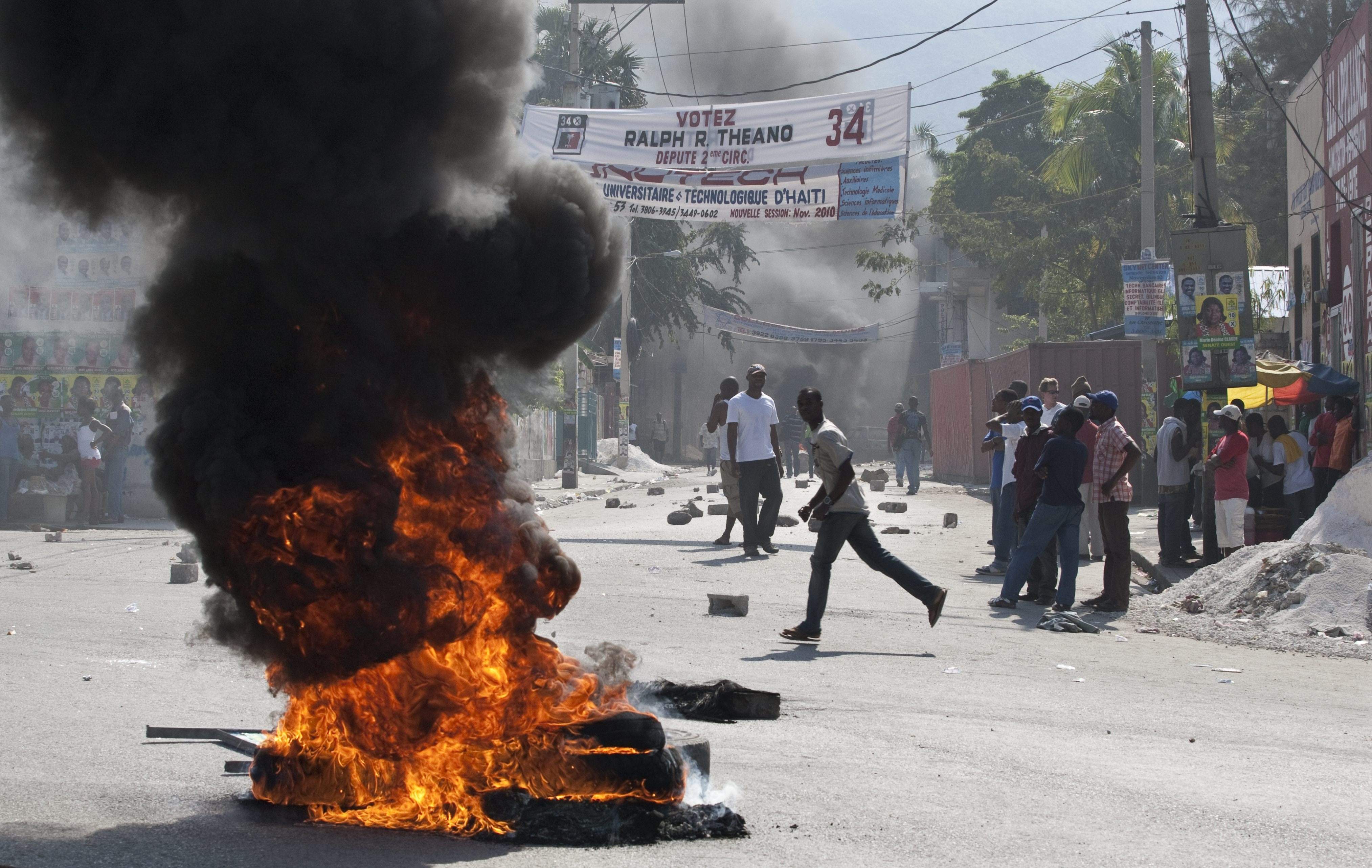 Presidentvalet, Kolera, Protester, Haiti