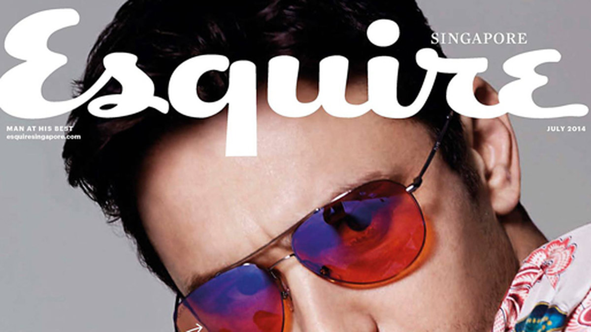 James Franco på omslaget av Esquire Singapore. 