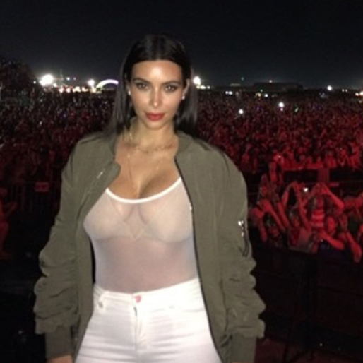 Kim var på Kanye Wests konsert. Kim var på Kanye Wests konsert.