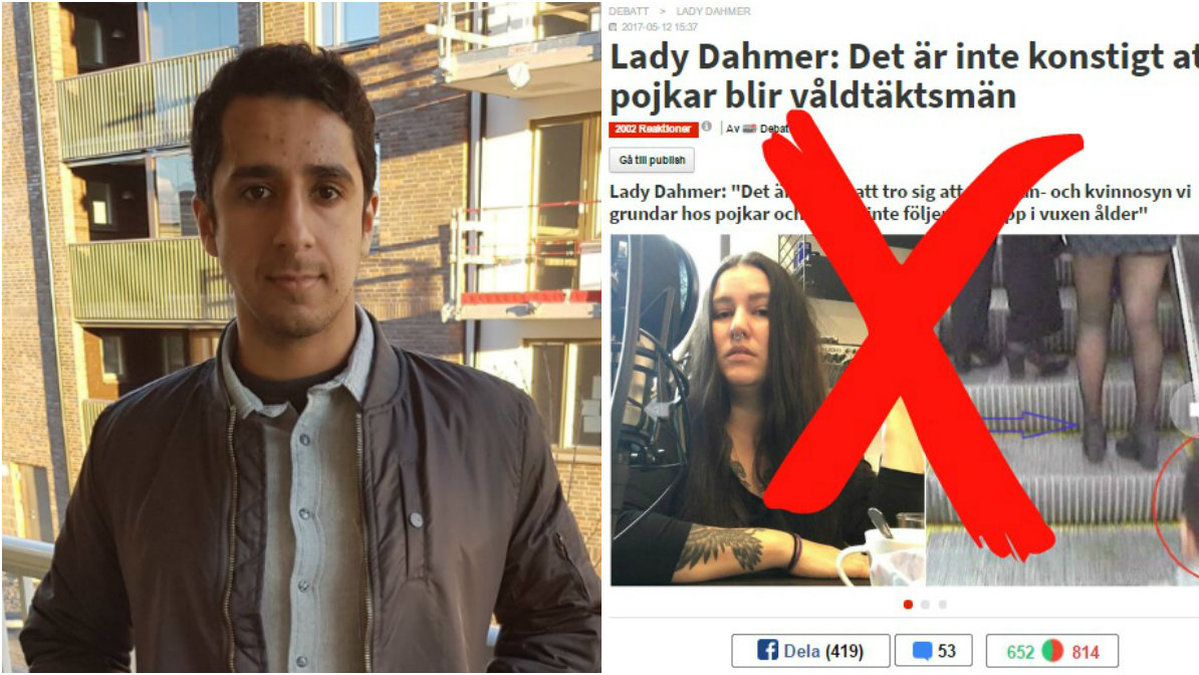 Nohan Zainudini​ tycker att Lady Dahmer sprider hat på nätet.