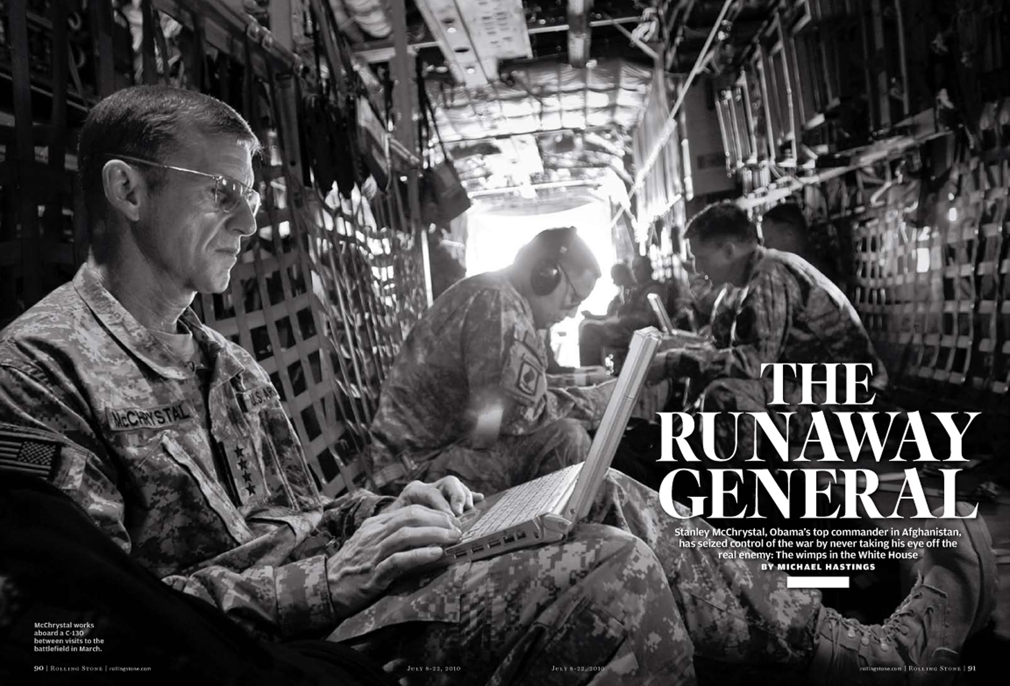 Den amerikanska generalen ligger risigt till efter att ha kritiserat regeringen i artikeln "The Runaway General".
