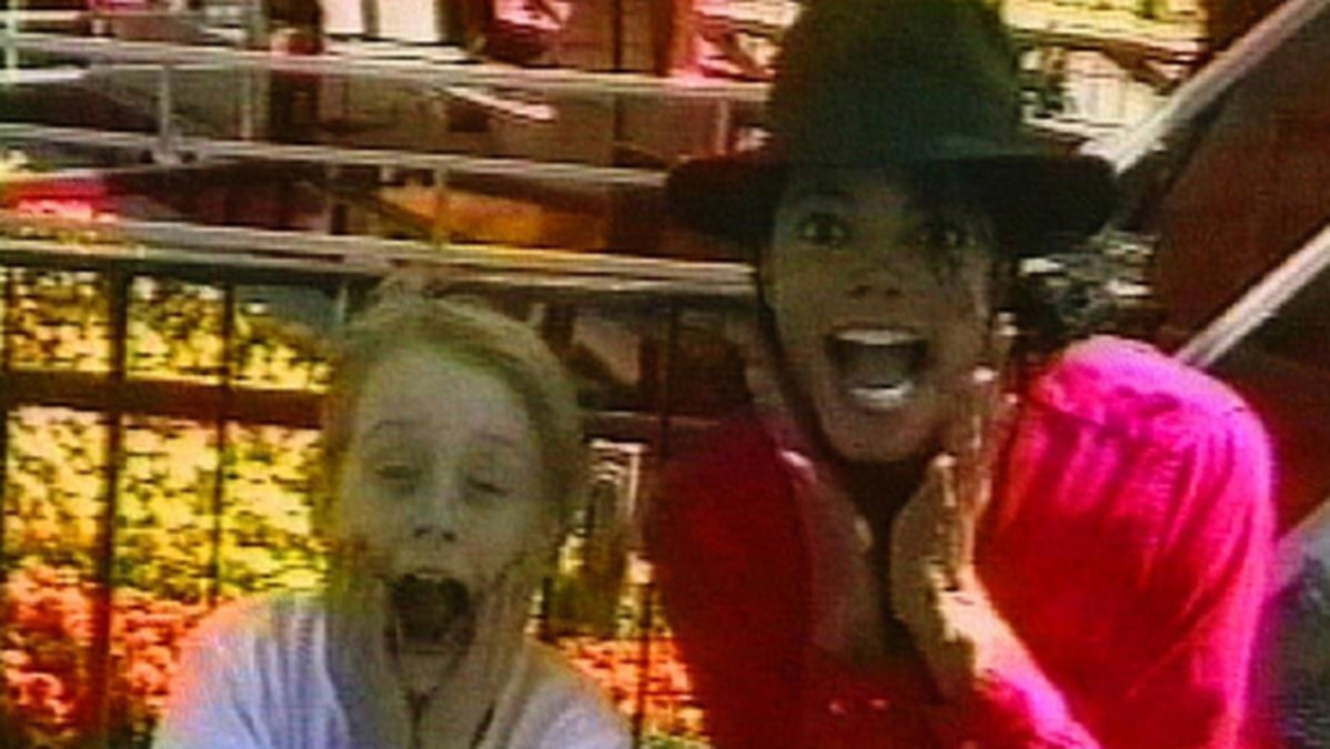 Michael Jackson och McCauley Culkin på Neverland Ranch. 