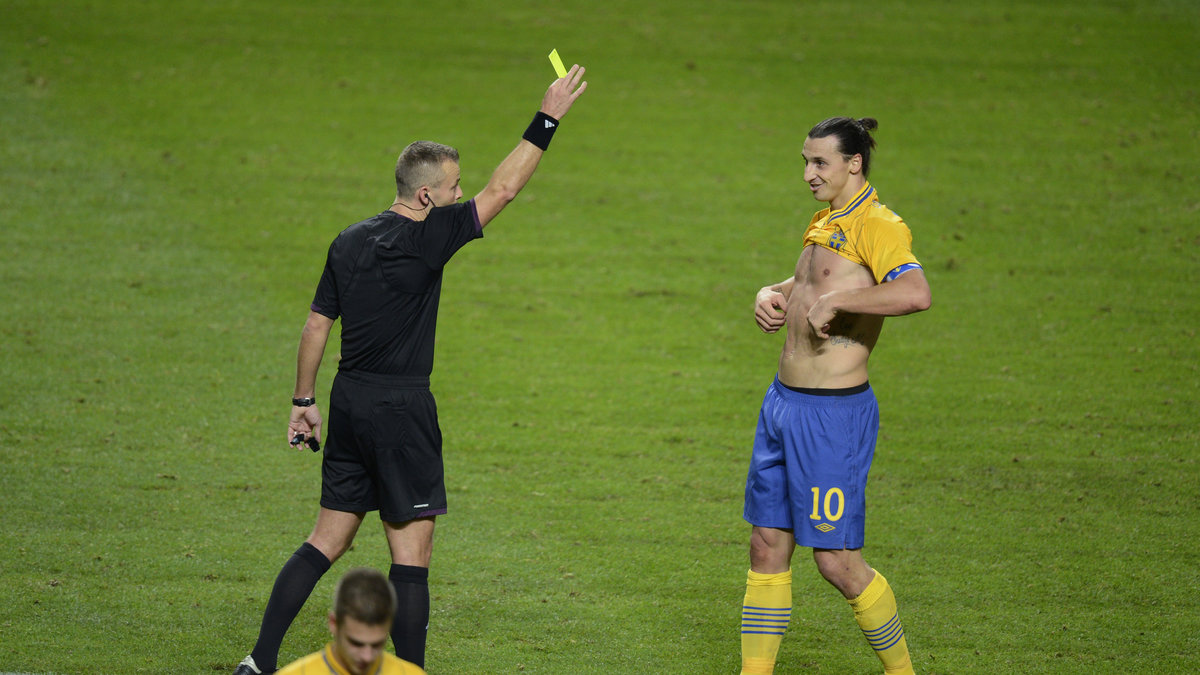 Zlatan brydde sig nog ganska lite om att han blev varnad efteråt.