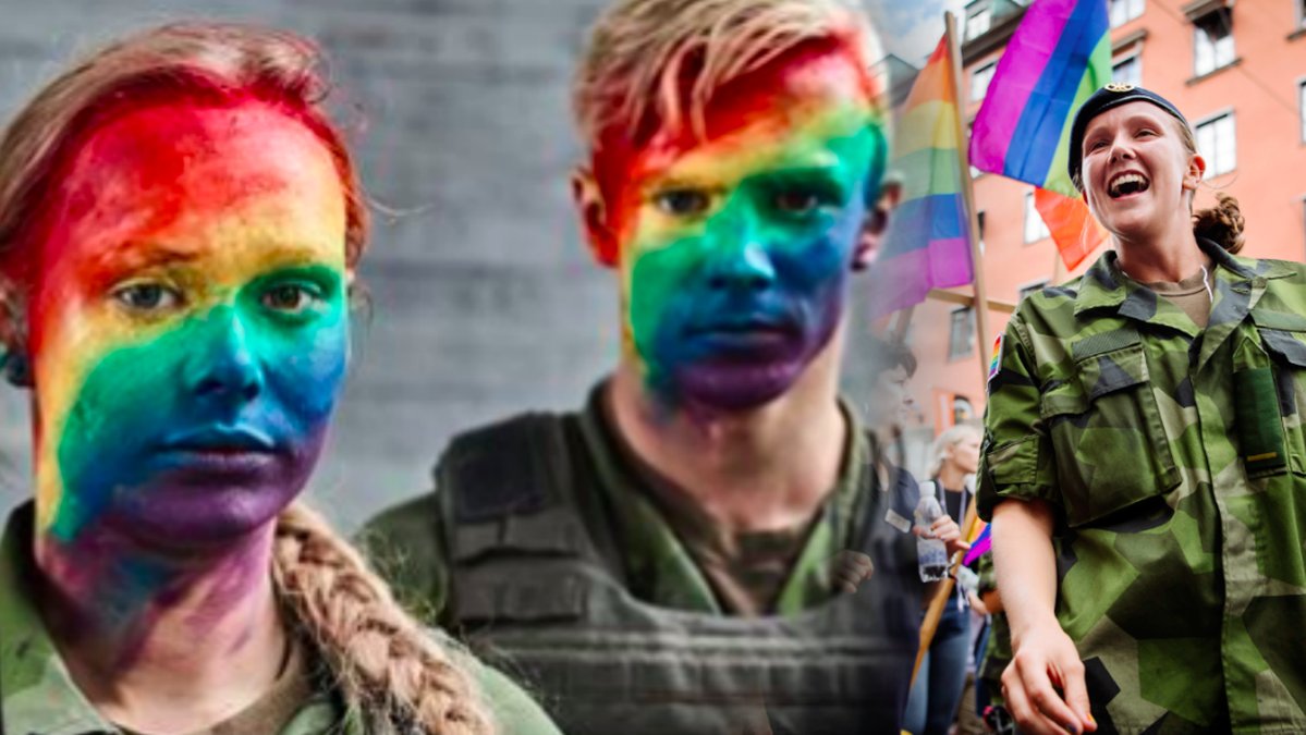 Försvaret Pride-kampanj "We don't always march straight"